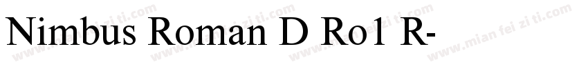 Nimbus Roman D Ro1 R字体转换